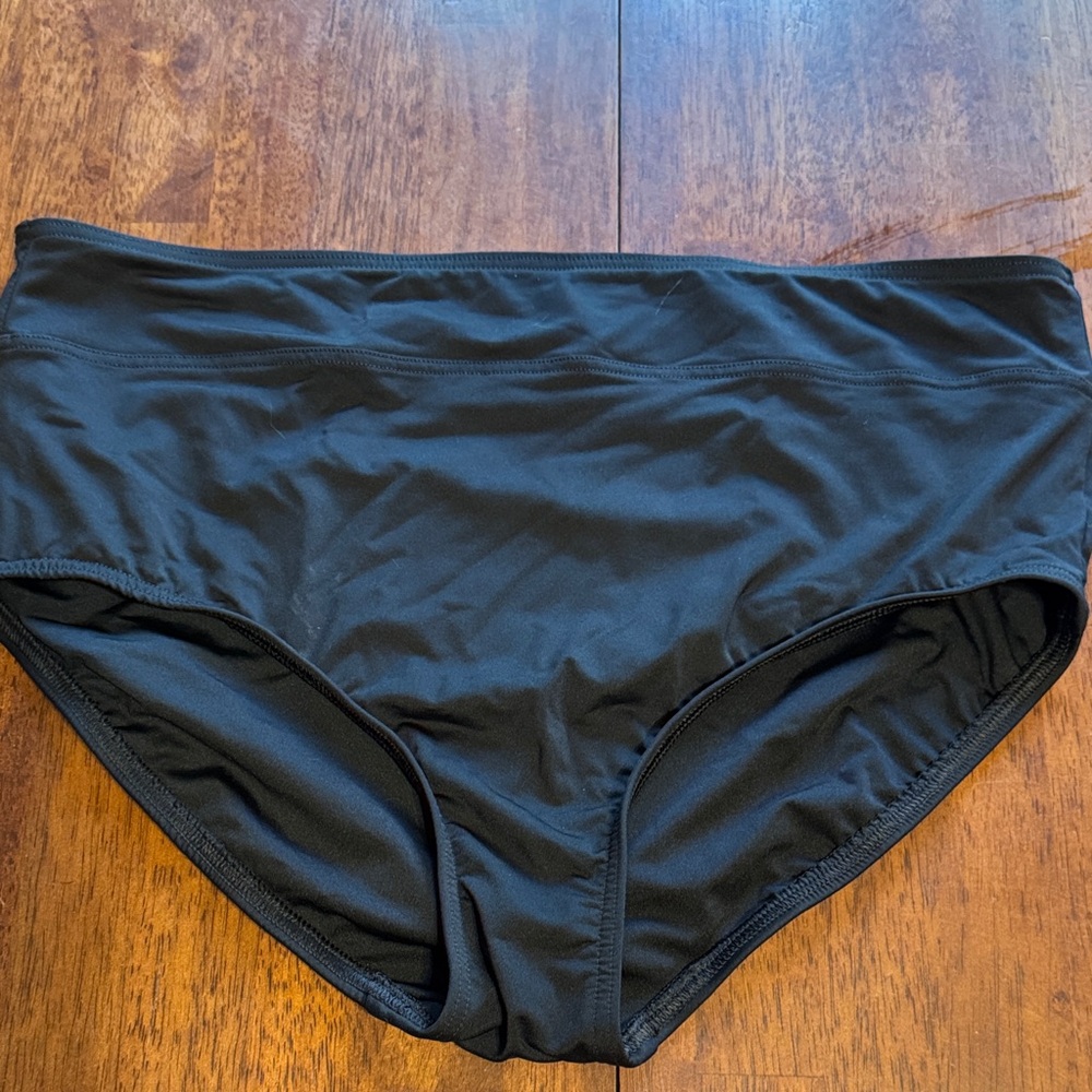 Lands' End Women's Black Swim Bottoms